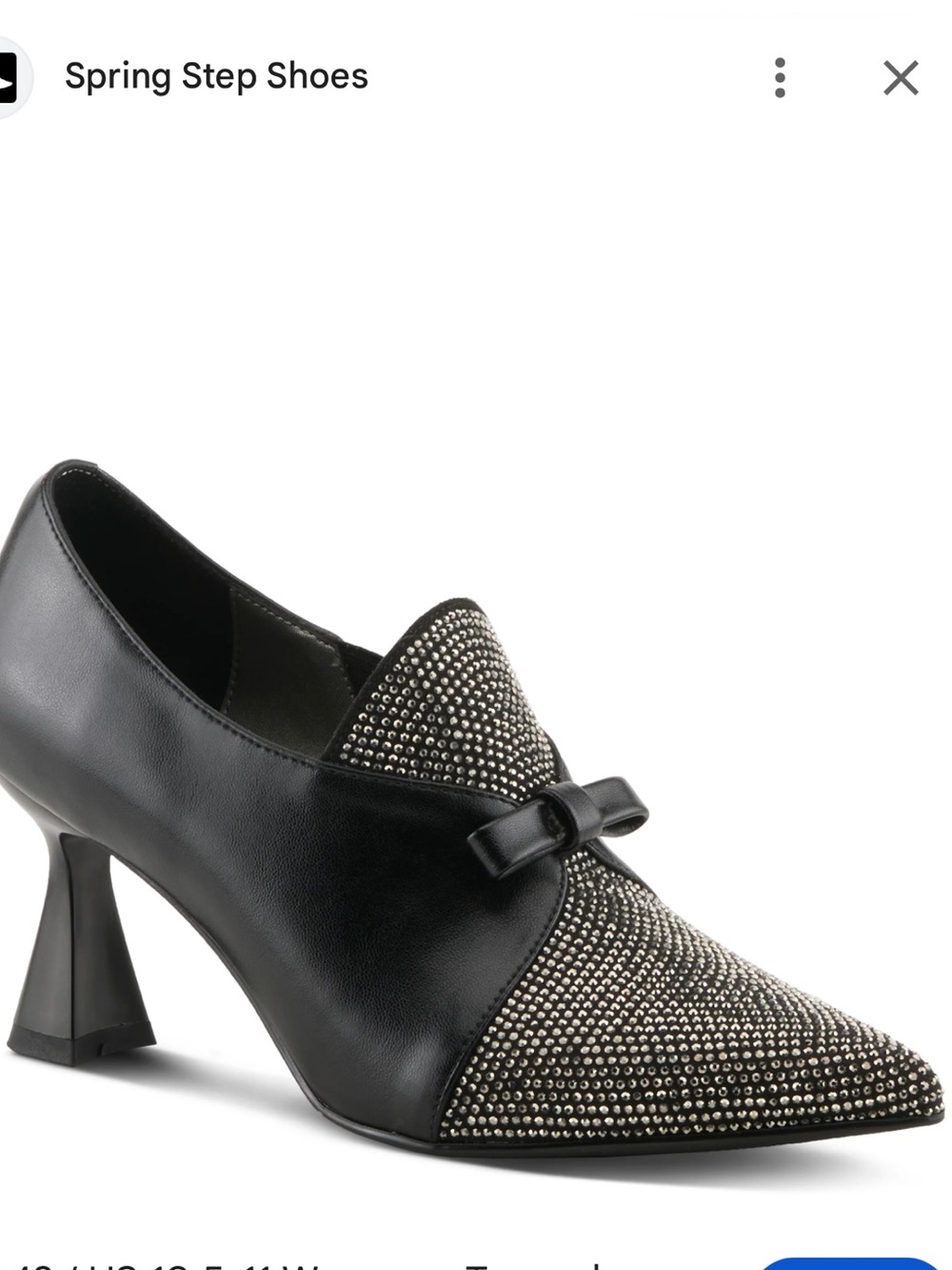 Azura Black Pointed Toe Crystal Bow Heels - Elegant Evening Pumps